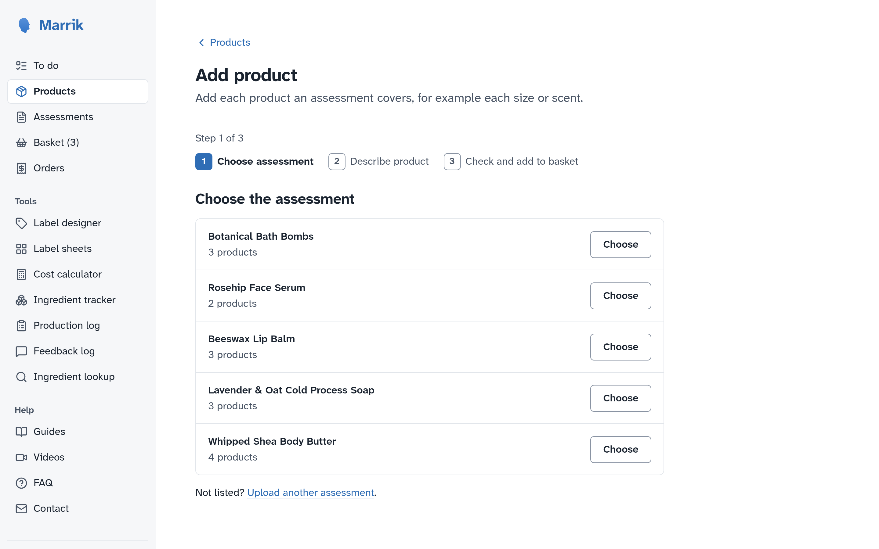 Marrik intake form screenshot
